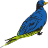 Blue And Green Bird Clip Art